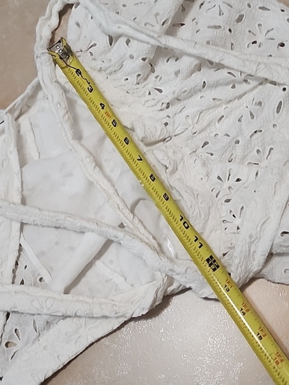 Zimmermann Cream Eyelet Tie-Waist Halter Top - SIZE 1 - Picture 7 of 14